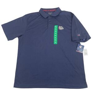 CHAMPION Authentic Gonzaga Bulldogs Zags Polo Shirt Men XL Navy Blue SS Athletic